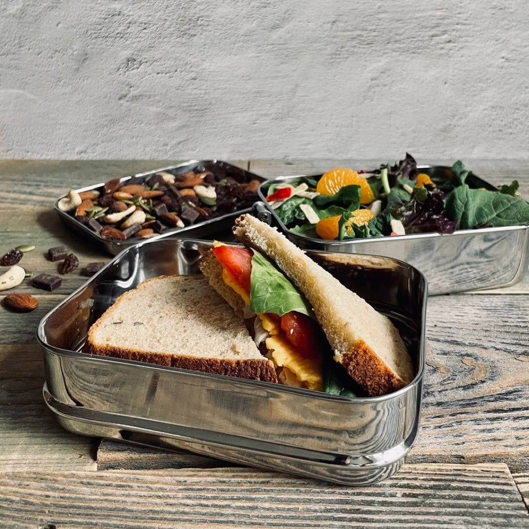 Bklyn Bento 100% Stainless Steel Lunch Box With 3 Stackable Layers