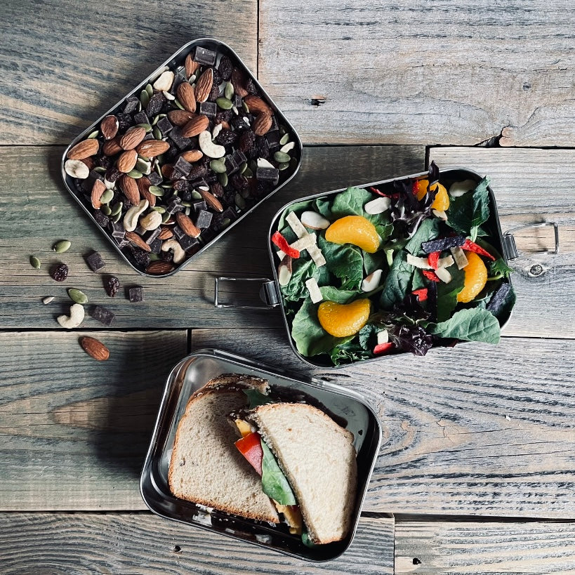 Bklyn Bento 100% Stainless Steel Lunch Box With 3 Stackable Layers