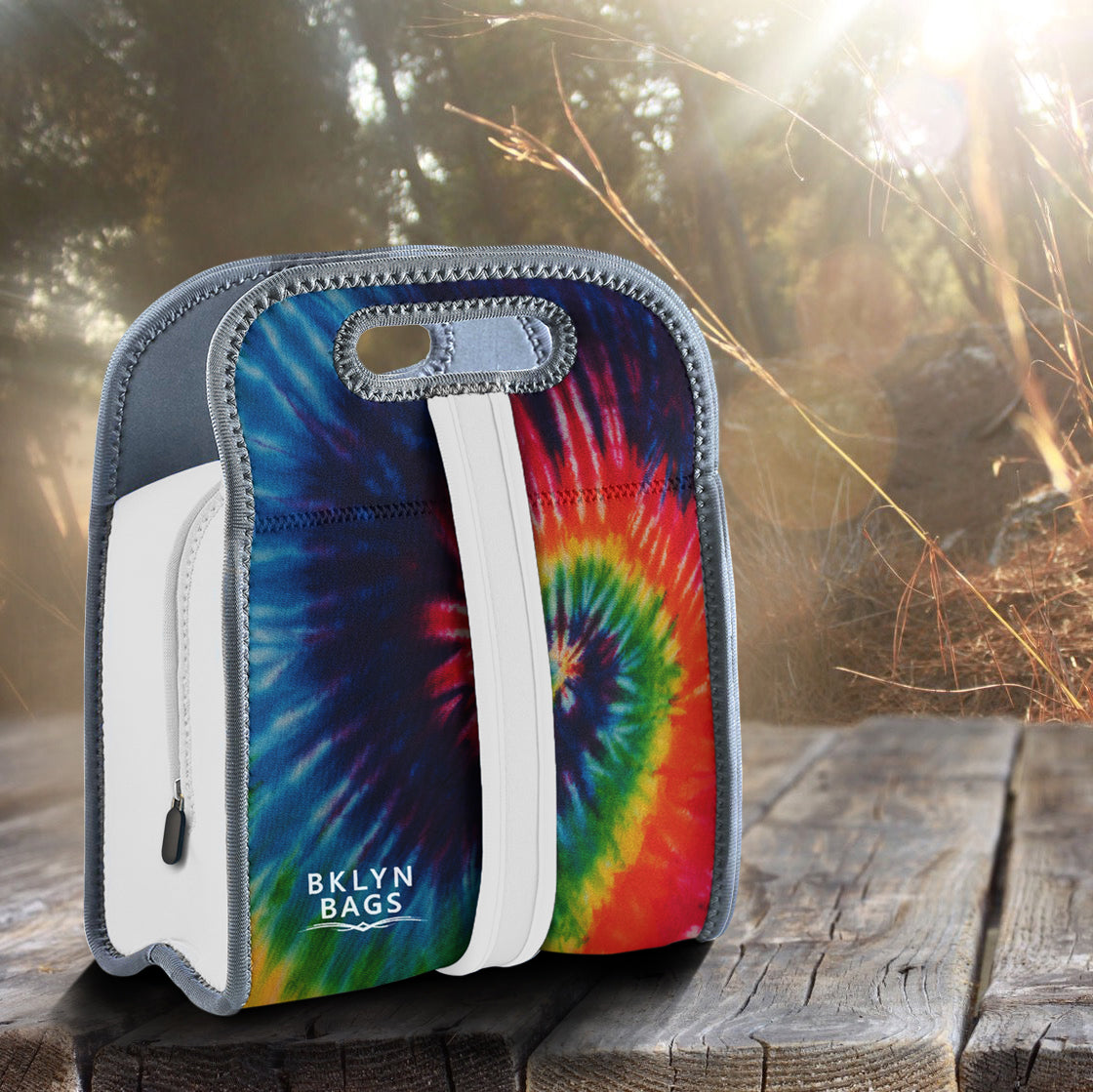 Bklyn Bento Insulated Lunch Bag (Tie Dye), Super Durable, Soft, Easy to Clean, Machine Washable