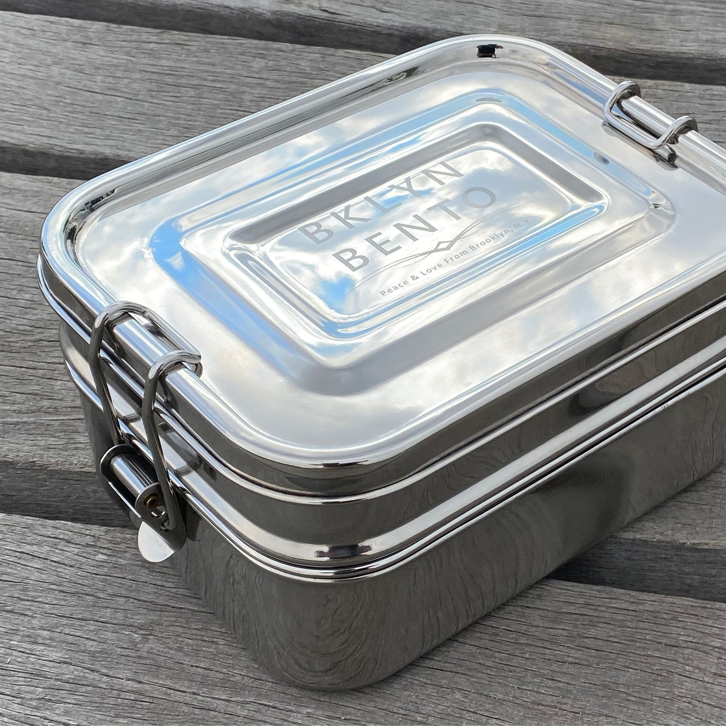 Bklyn Bento 100% Stainless Steel Lunch Box With 3 Stackable Layers