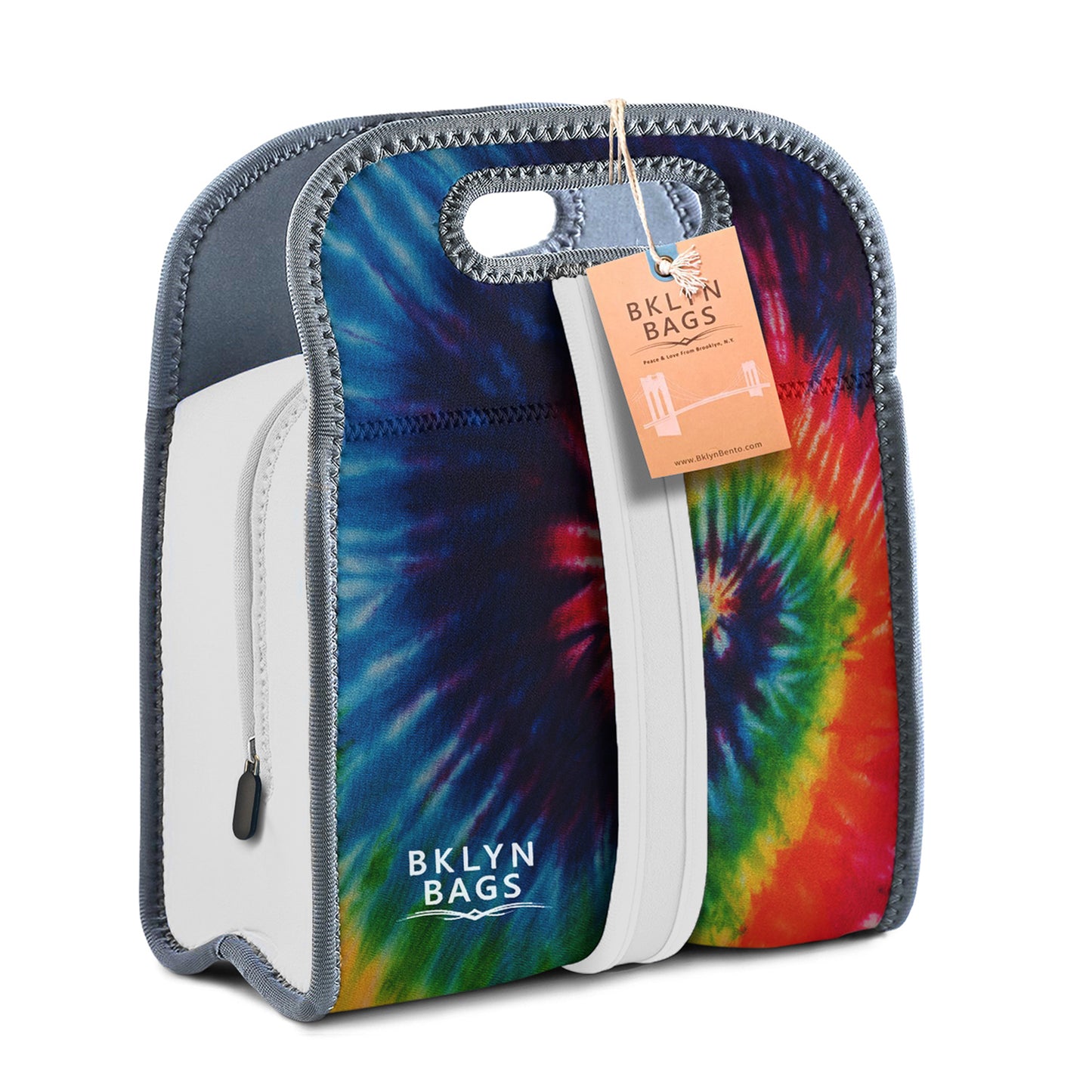 Bklyn Bento Insulated Lunch Bag (Tie Dye), Super Durable, Soft, Easy to Clean, Machine Washable