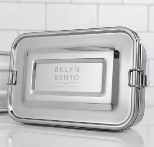 Bklyn Bento Stainless Steel Lunch Box - A Single Jumbo Compartment - Extra Large Metal Food Storage Container